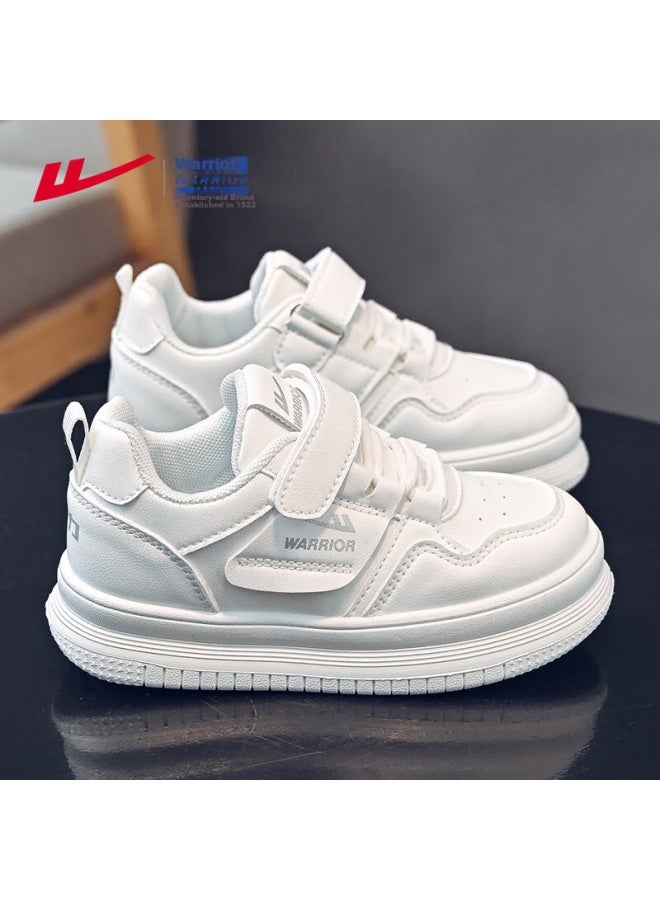Children's Shoes, Spring Boys' Sneakers, Casual Soft-soled Shoes, Girls' White Shoes, Wz(cl)-1010, White, Size 33 - Image 1