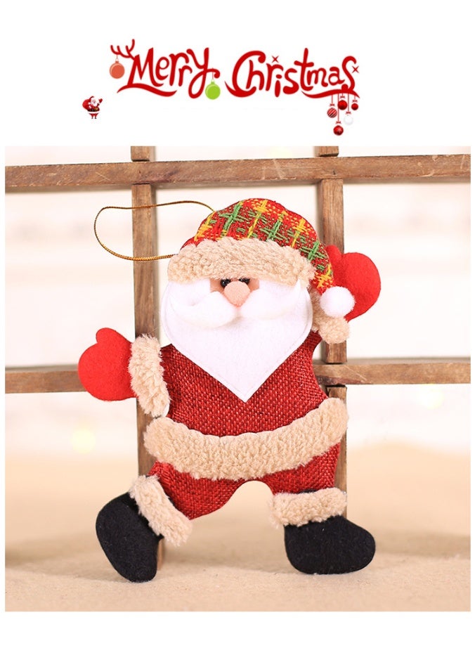 HSEAMALL 4pcs Christmas Decorations Set Christmas Tree Ornaments Christmas Hanging Decorations Gift Santa Claus Snowman Tree Toys Hanging Decorations Merry Christmas Decorative Pendants Party Decorations Gifts for Home Bedroom - Image 3