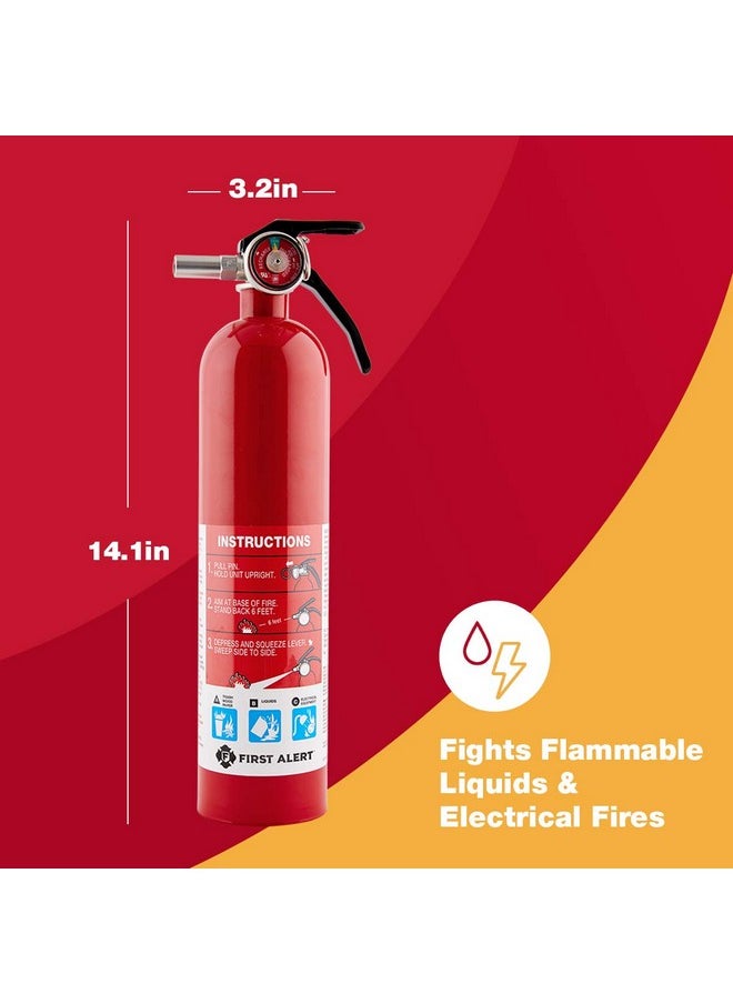 FIRST ALERT FIRST ALERT Fire Extinguisher, Garage Fire Extinguisher, Red, Garage10 FE10GR  - Image 5