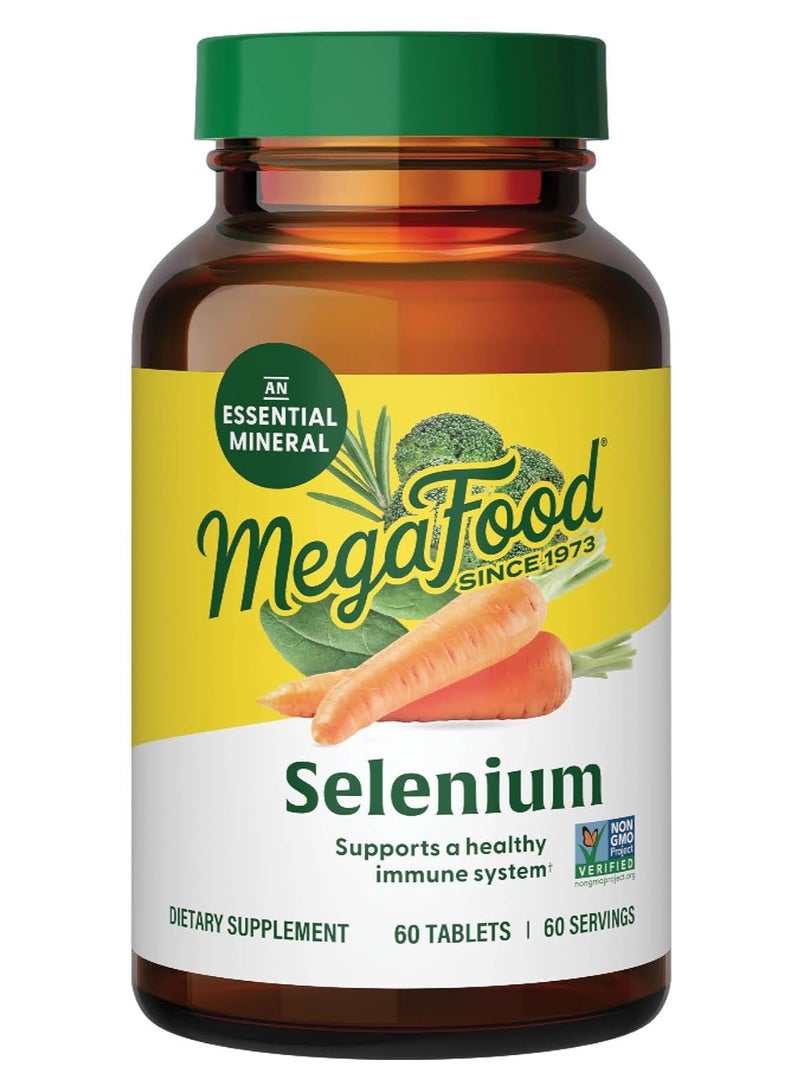 MegaFood Selenium - Supports a Healthy Immune System, Plus food & herb blend,  60 Tablets (60 Servings) - Image 1