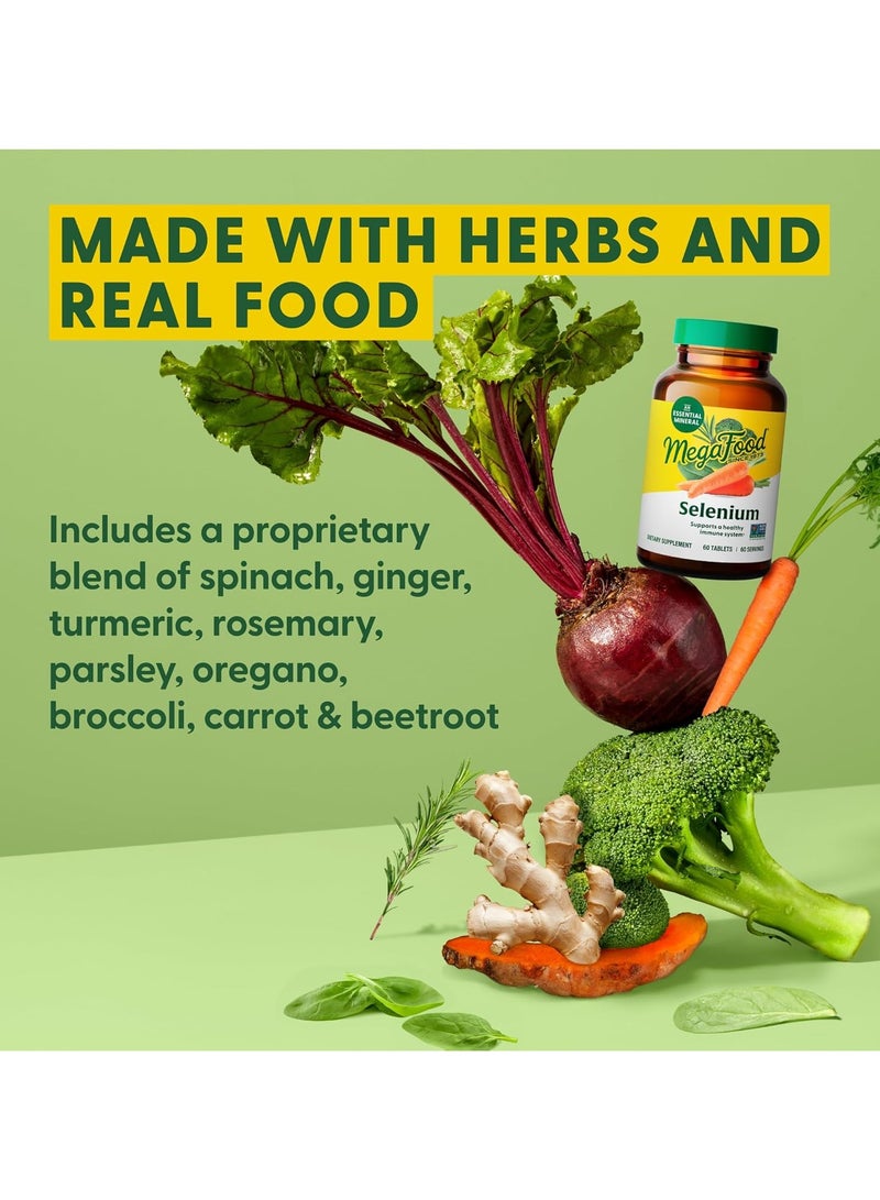 MegaFood Selenium - Supports a Healthy Immune System, Plus food & herb blend,  60 Tablets (60 Servings) - Image 5