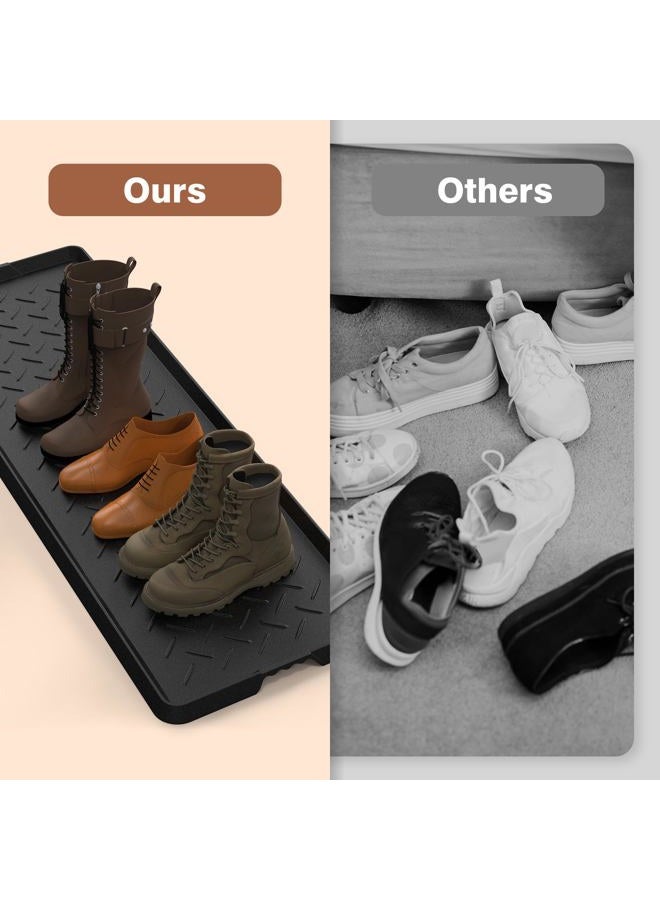 UltraLegend Heavy Duty Boot Tray Natural Rubber Shoe Mat Tray for Entryway with Shoes Brush Large Boot mat Tray Multi-Purpose for Indoor or Outdoor - Image 4