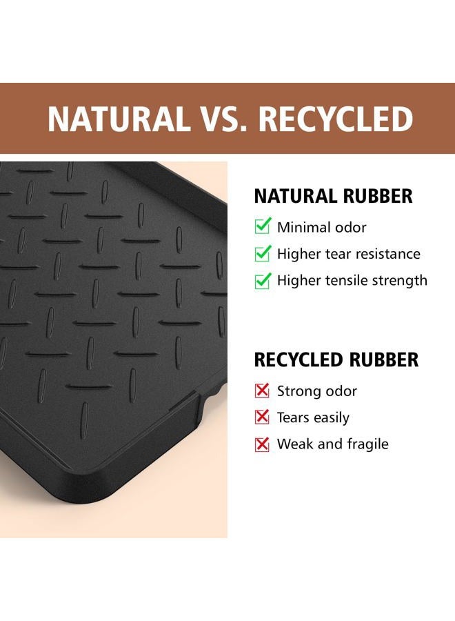 UltraLegend Heavy Duty Boot Tray Natural Rubber Shoe Mat Tray for Entryway with Shoes Brush Large Boot mat Tray Multi-Purpose for Indoor or Outdoor - Image 5