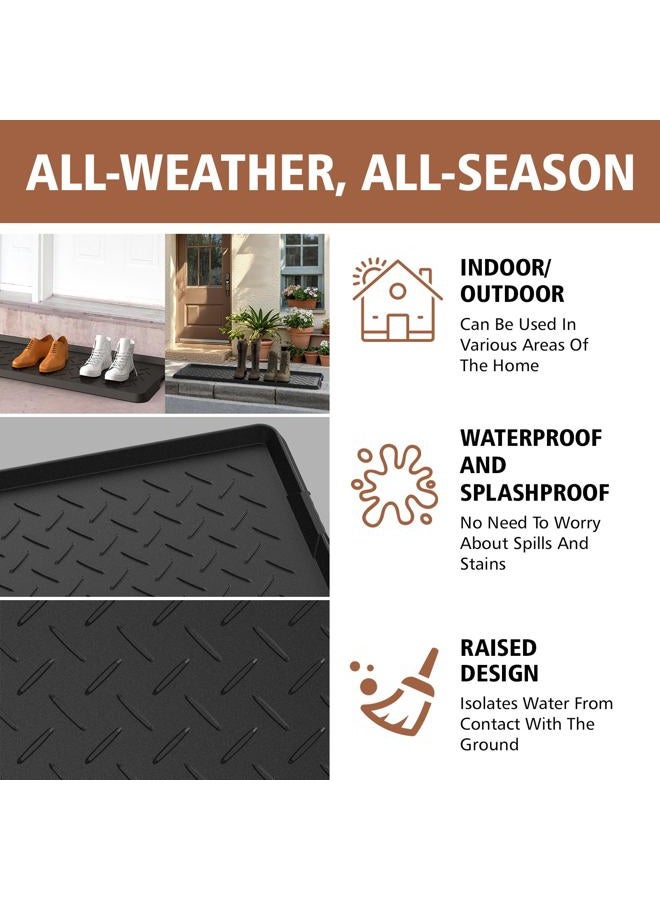 UltraLegend Heavy Duty Boot Tray Natural Rubber Shoe Mat Tray for Entryway with Shoes Brush Large Boot mat Tray Multi-Purpose for Indoor or Outdoor - Image 3