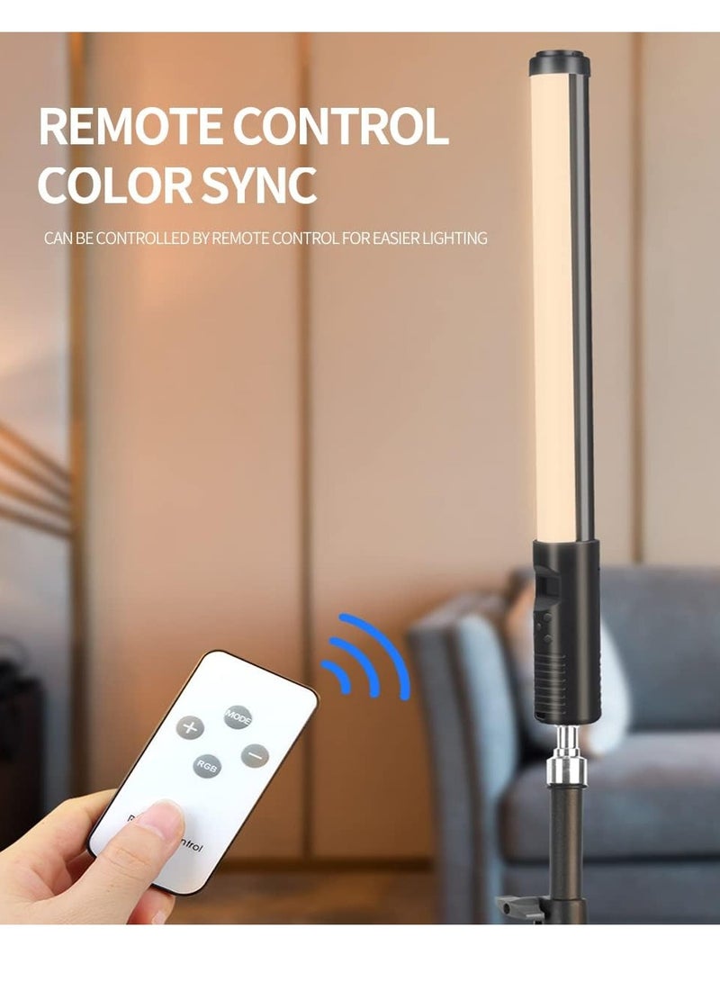 MIGOFAST Handheld LED Light Stick, 7 Colors & 10 Modes Portable Photography Video Light Wand for Filming, Parties, Battery Powered Lighting Tube with Wireless Remote Control - Image 2