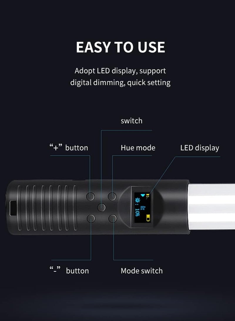 MIGOFAST Handheld LED Light Stick, 7 Colors & 10 Modes Portable Photography Video Light Wand for Filming, Parties, Battery Powered Lighting Tube with Wireless Remote Control - Image 4