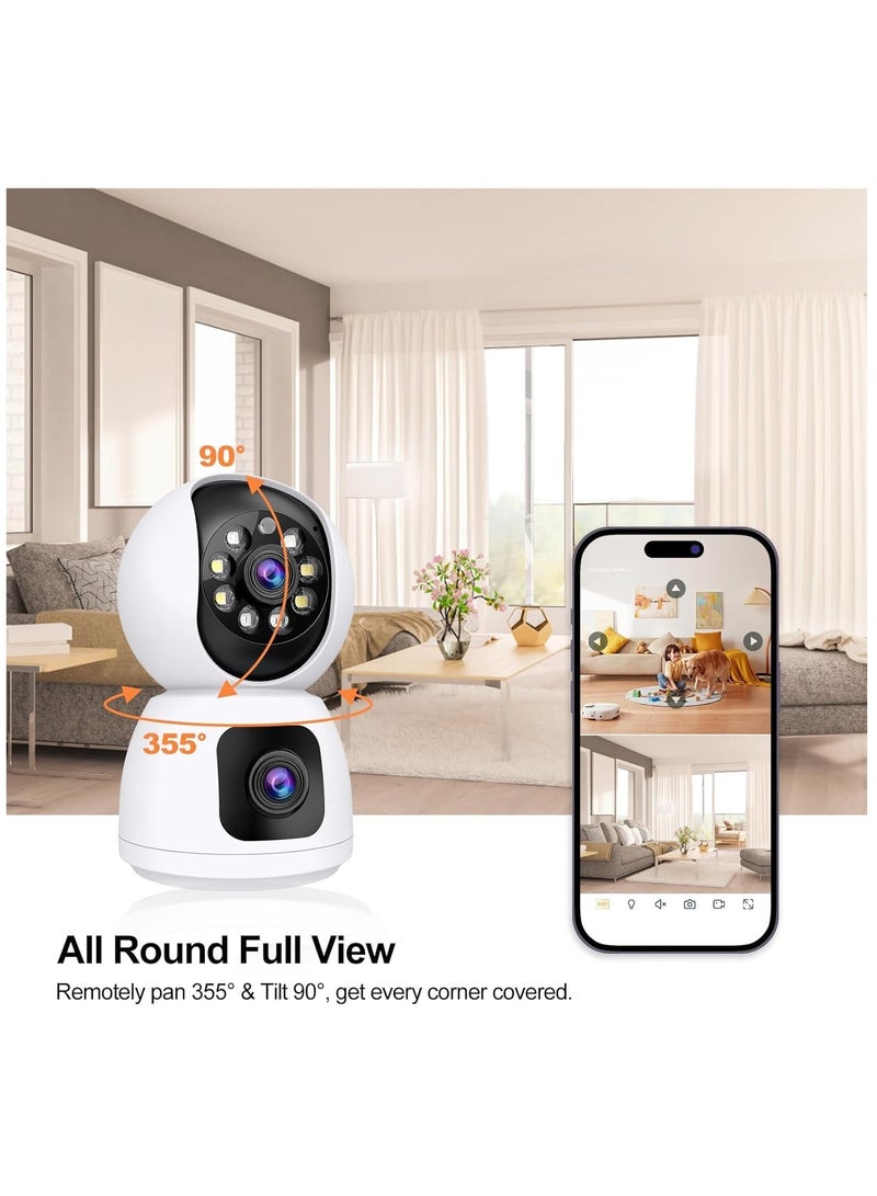 TIGER Dual-Lens Indoor Camera – 4MP 360° Dual Lens Smart Security Camera, WiFi Wireless, Expanded Viewing Angle, Motion Tracking, Dual-Screen Display & Audio, Phone Alerts – Home & Office Security - Image 5