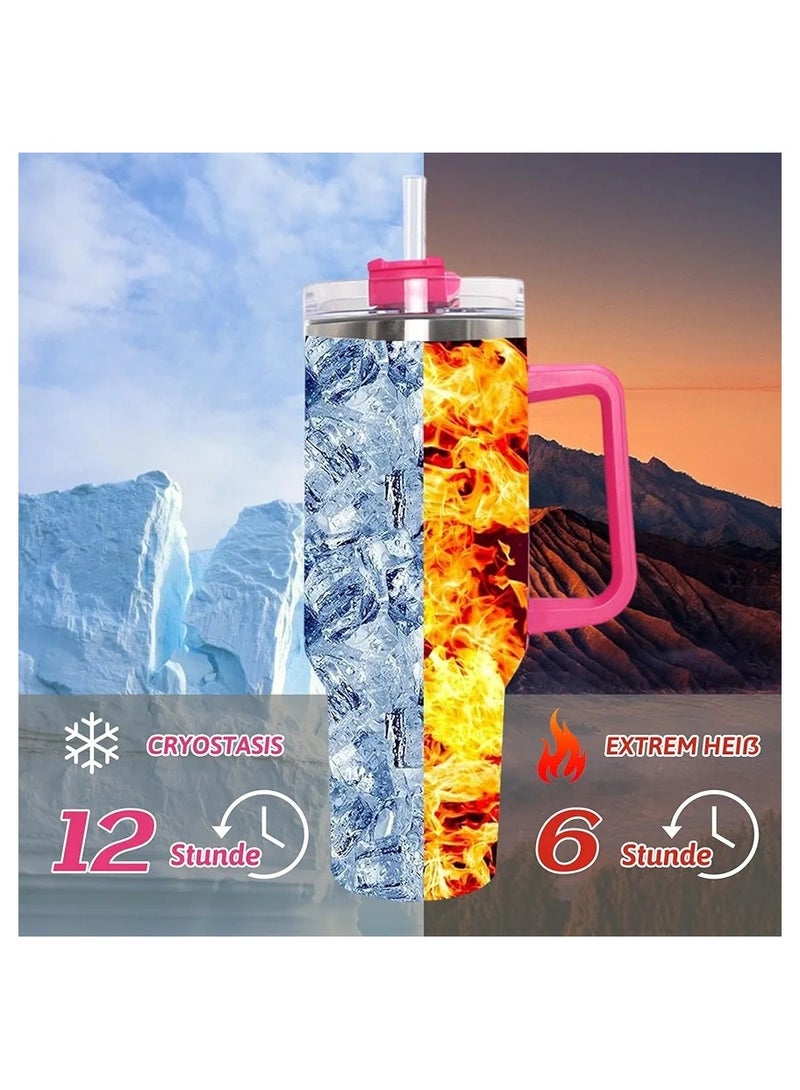 Stanley Original Flowstate Quencher H2.0 Vacuum Insulated Stainless Steel Mug with Lid and Straw for Water or Iced Tea Coffee Juice Smoothie Etc 1.18 Liter - Image 3