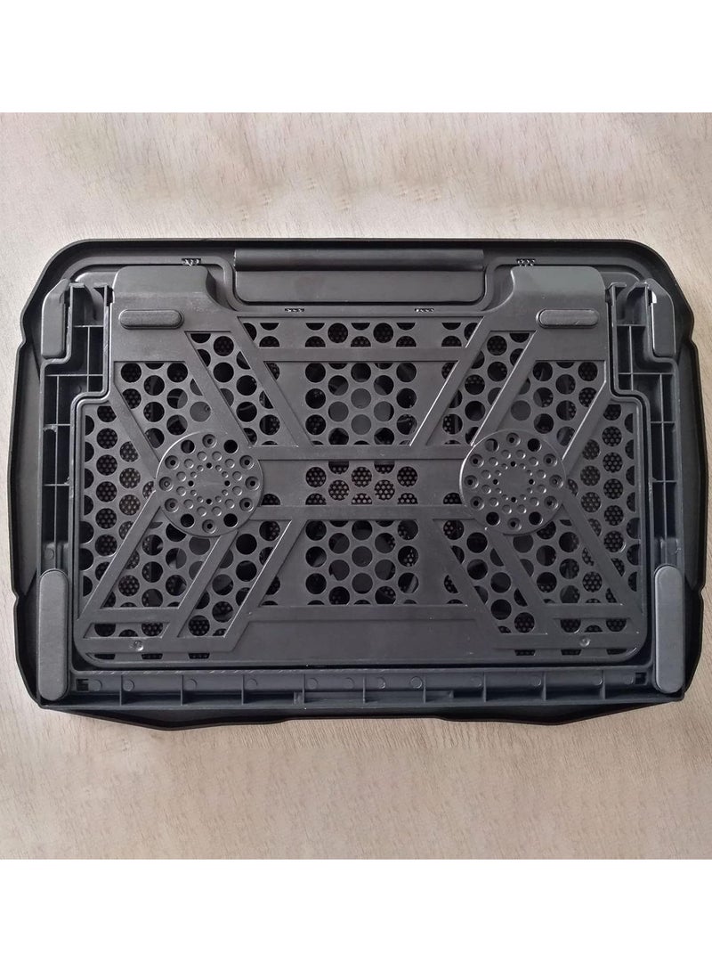 GGOOT Gaming Laptop Cooling Pad Stand, Laptop Cooler with LED Light Dual USB Notebook PC Cooling Pad Computer Cooling Fan Stand - Image 5