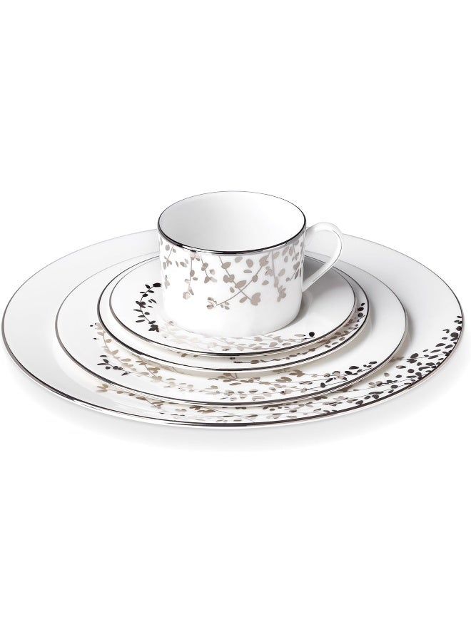 Kate Spade New York Gardner Street Platinum 5Piece Place Setting 425 LB White - Image 2