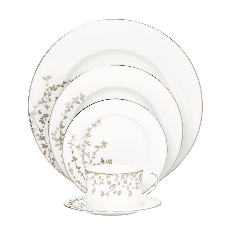 Kate Spade New York Gardner Street Platinum 5Piece Place Setting 425 LB White - Image 1