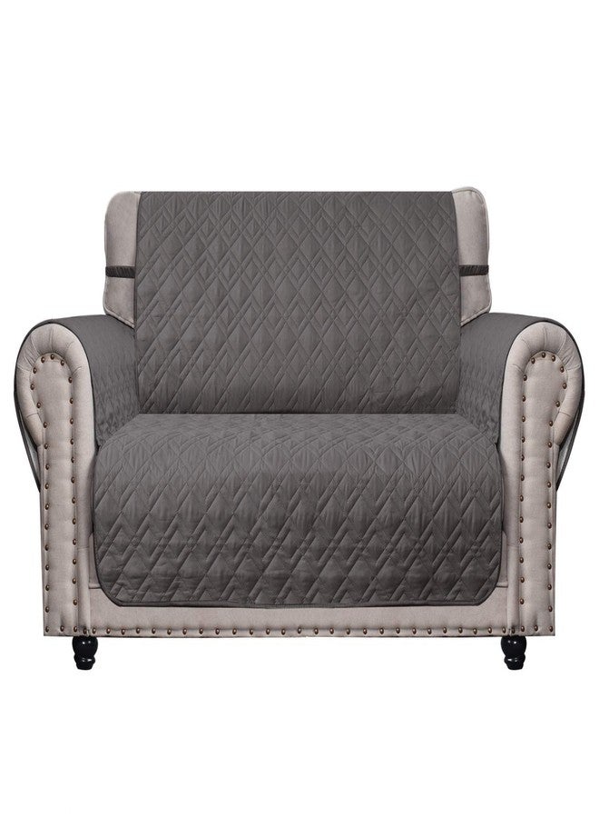 Ameritex Loveseat Cover Water-Resistant Quilted Furniture Protector with Back Nonslip Paws Slipcover for Dogs, Kids, Pets Loveseat Slipcover Stay in Place for Leather (46", Dark Grey) - Image 1