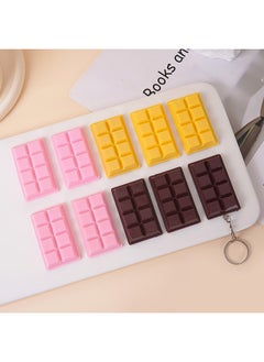 Generic Simulation Chocolate Fake Food Toy PVC Simulation Snacks Key Chain Valentine's Day Small Gift Bag Pendant-Color:Yellow Chocolate-no Deduction-Size:If You Need To Add A Keychain, Click On The Bottom Button Changing Option  - Image 2