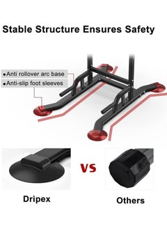 OHAHO Power Tower Dip Pull Up Station Multi-Function Exercise Equipment For Home Gym Training 10 Levels Adjustable Height, Strength Fitness Squat Rack  - Image 4