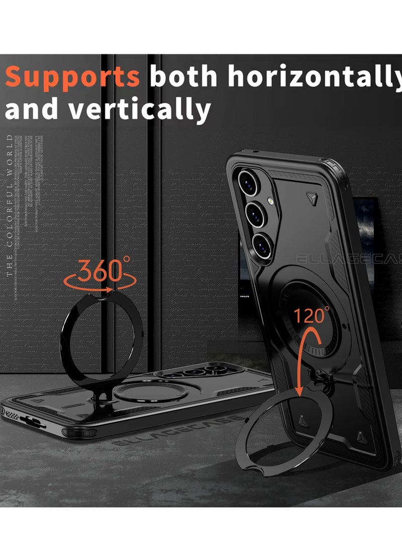 ELLAGECASE Protective Case with Ring for Samsung Galaxy A35 5G, Rugged Drop Protection, Horizontal and Vertical Stand Capability, Solid Camera Protection, Balanced Support, and Perfect Compatibility with Magnetic Accessories  - Image 5