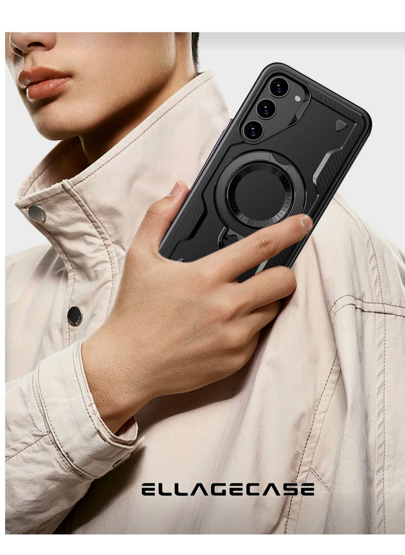 ELLAGECASE - Protective Case with Ring for Samsung Galaxy A35 5G, Rugged Drop Protection, Horizontal and Vertical Stand Capability, Solid Camera Protection, Balanced Support, and Perfect Compatibility with Magnetic Accessories - Image 1