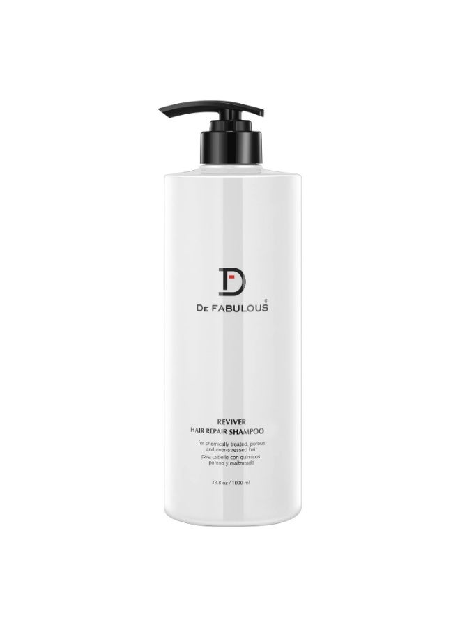 De Fabulous Reviver shampoo | Repairs Dry & Frizzy Hair, 1000ml Sulphate Free, pH Balanced, Hair Repair Treatment for All Hair Types. - Image 1