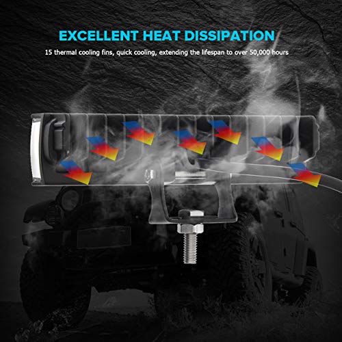 Samman ADTOPI 6 inch Led Light Bar with Wiring Harness Kit, LED Pods Flood Spot Combo Beam Driving Work Fog Light Off Road Super Bright Waterproof for UTV Truck Sand Rail ATV SUV Chevy - Image 5