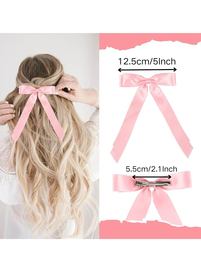 أوزيغالور 3 قطع مشابك عقدة شعر من الساتان، مشابك عقدة شعر من الساتان، مشابك عقدة شعر بشريط للنساء، إكسسوارات شعر - Image 2