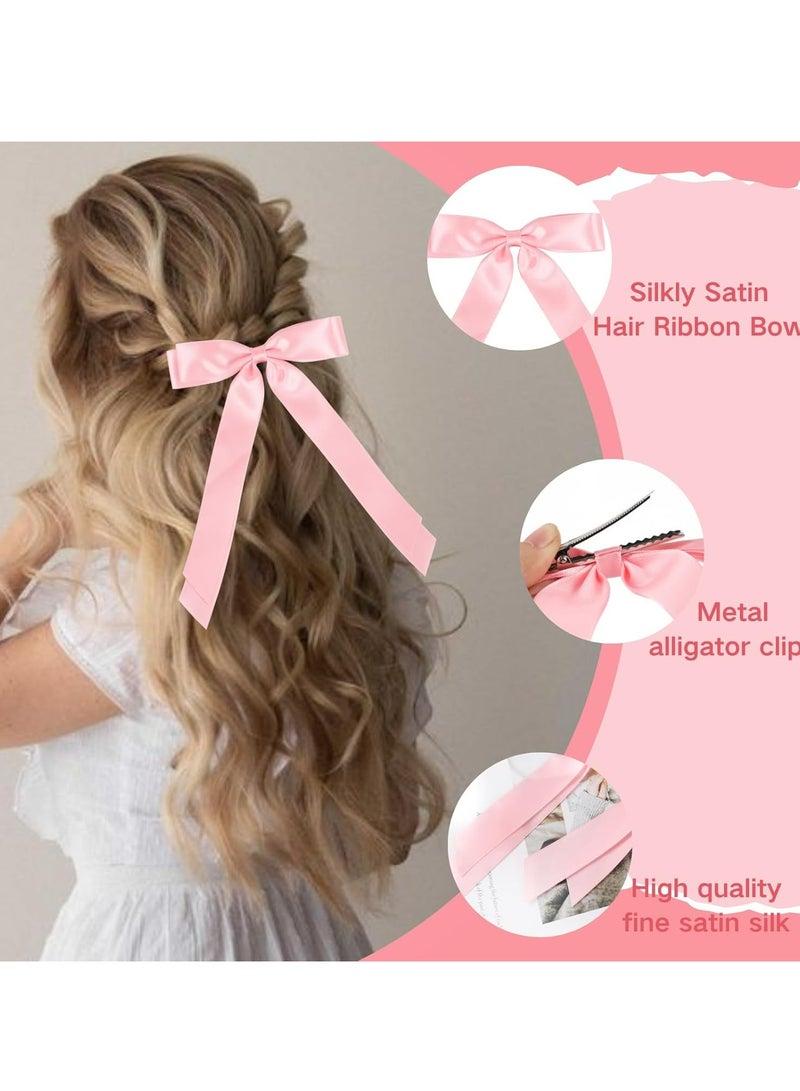 أوزيغالور 3 قطع مشابك عقدة شعر من الساتان، مشابك عقدة شعر من الساتان، مشابك عقدة شعر بشريط للنساء، إكسسوارات شعر - Image 3