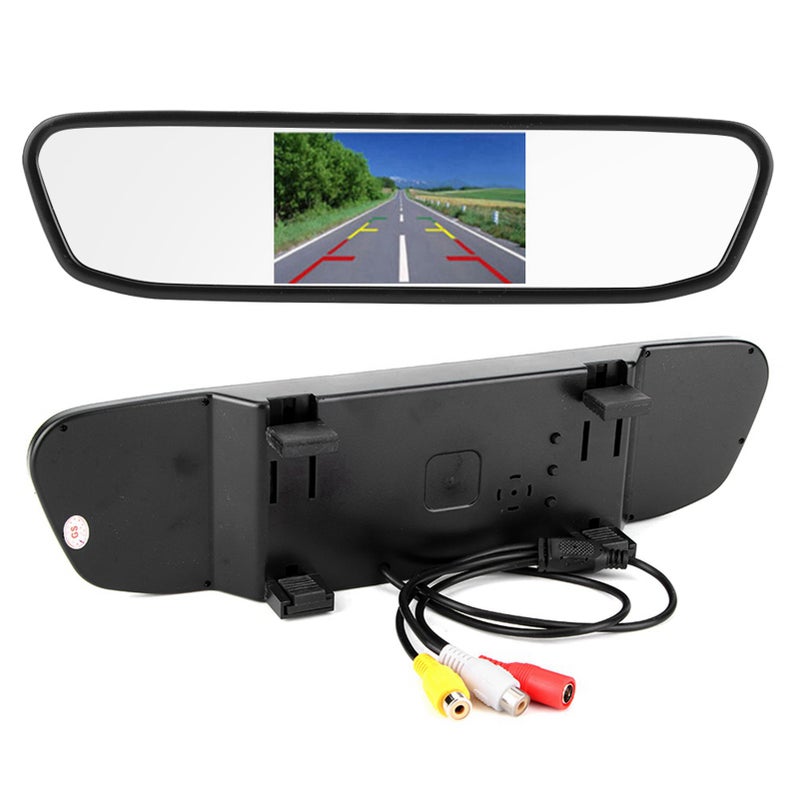 4.3in Car HD Rearview Mirror Display 8LED Night Vision Reversing Camera - Image 2