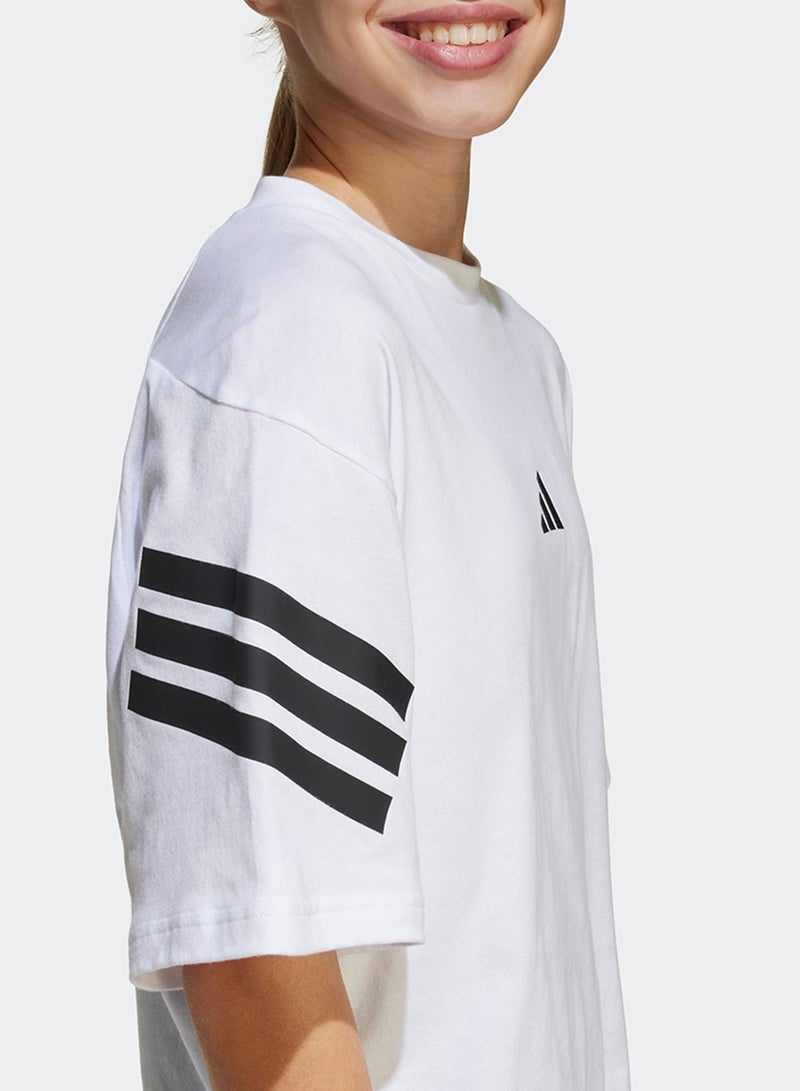 Adidas Youth Future Icons 3 Stripe T-Shirt  - Image 3