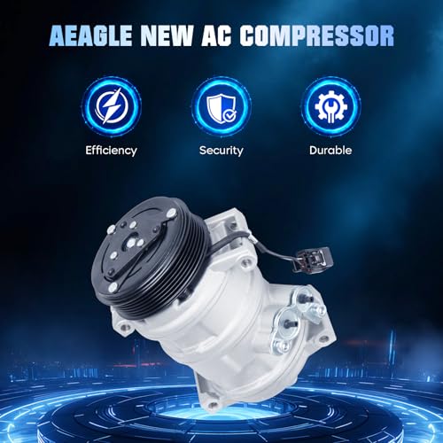 AEagle Air Conditioner AC Compressor With Clutch 3.6 3.6l for GMC ACadia 2007-2012, for Buick Enclave 2008-2012, for Chevy Traverse 09 10 11 12, for Saturn Outlook 2007 2008 2009 2010 3.6 - Image 2