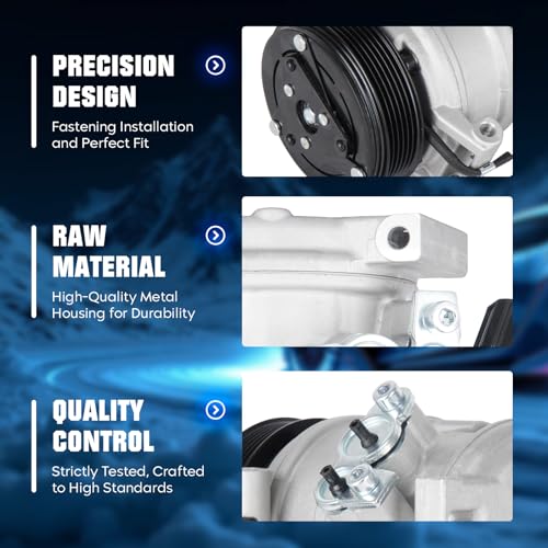 AEagle Air Conditioner AC Compressor With Clutch 3.6 3.6l for GMC ACadia 2007-2012, for Buick Enclave 2008-2012, for Chevy Traverse 09 10 11 12, for Saturn Outlook 2007 2008 2009 2010 3.6 - Image 4