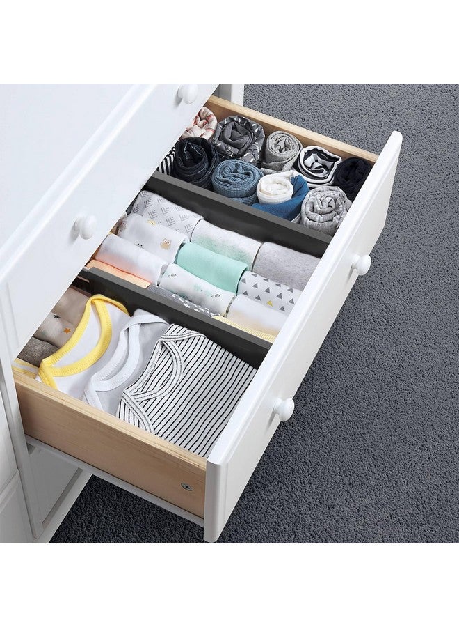 Utoplike 4 pcs Bamboo Kitchen Drawer Dividers Large, Adjustable Black Drawer Organizers, Spring Loaded, Works in Kitchen, Dresser, Bathroom, Bedroom, Drawer, Desk - Image 4