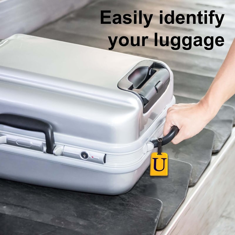 tag8 [Pack 2] Smart Luggage Tag ID with Name Initial B| Bag Tag with Global Loss Recovery Service | Airline Compliant | SITA World Tracer Code Enabled | Smart Alternative to Name Tags | Gift idea (U) - Image 3