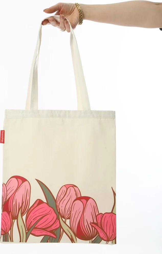 Baghashtag Pink Roses Printed Cloth Bag