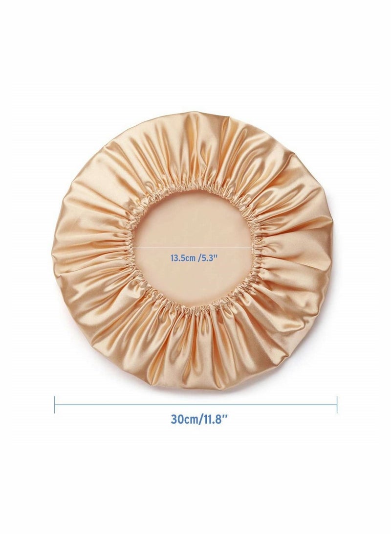 Y&D 4 Pack Shower Caps for Women, Double Waterproof Layers Bathing Hat Hair Protection EVA Reusable, Medium Size - Image 5