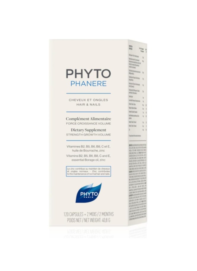 Phyto - Phytophanere 100% Natural Hair Loss Thinning Dietary Supplement, 2-Month Supply - 120 Count - Image 1