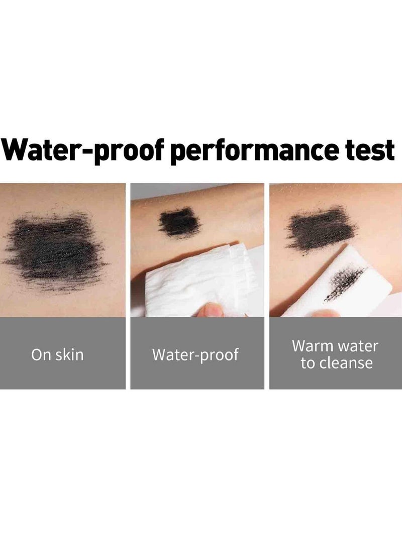 HelloKiss - 2 in 1 Double Effect Mascara Cool Black Curling and Intensifying Mascara Volumizing and Lengthening Thrive Black Mascara for Long Curly and Thick Eyelashes Waterproof Mascara - Image 1