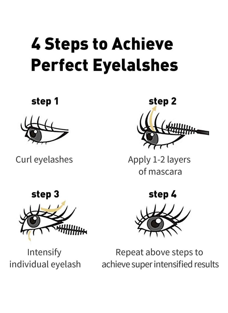 HelloKiss - 2 in 1 Double Effect Mascara Cool Black Curling and Intensifying Mascara Volumizing and Lengthening Thrive Black Mascara for Long Curly and Thick Eyelashes Waterproof Mascara - Image 1