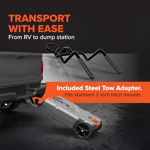 Camco Rhino Portable RV Waste Holding Tank & Disposal w/ Accessories, 36 Gal. - Image 4