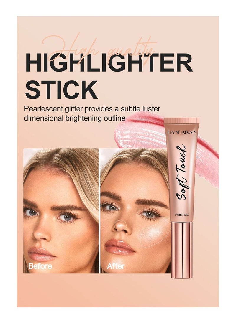 Handaiyan Mousse Liquid Blush For Cheeks Cream Face Blusher Stick with Sponge Palette Bronzer Highlighter Shape Contour Moisturizing And Breathable Matte Finish Long-wearing Waterproof For Women Makeup  - Image 5