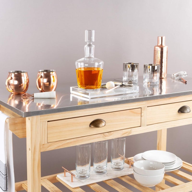 BPA Acrylic Catchall Tray- Decorative Clear Rectangular Modern Minimalist Valet Organizer For Bedside, Bathroom Or Office Storage By Lavish Home - Image 5