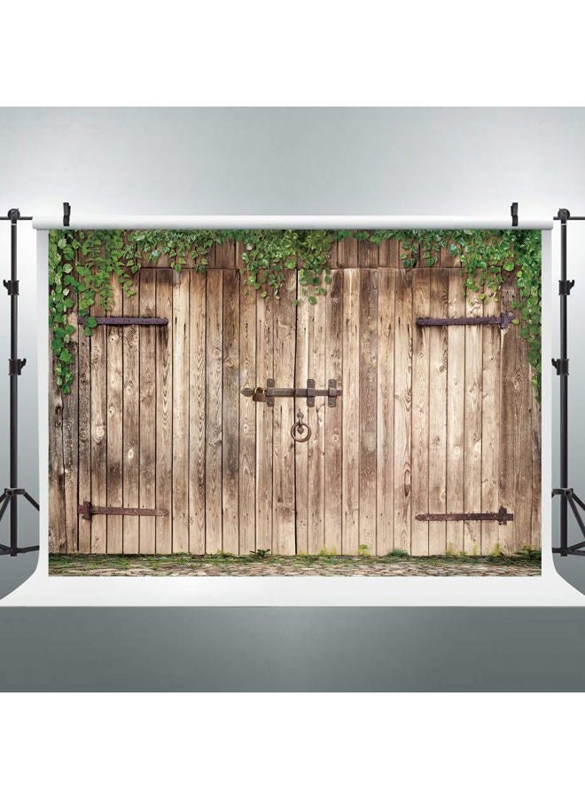 Riyidecor Western Rustic Barn Backdrop Farmhouse Door Wood Photography Backgrounds 10Wx8H Feet Retro Brown Family Reunion Plank Shabby Chic Photo Shoot Party Birthday Decor Props Photo Shoot Vinyl - Image 4