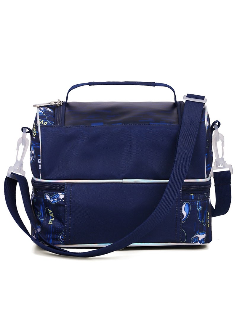 Eazy Kids Dual Compartment Lunch Bag Gamer - Blue - Image 5
