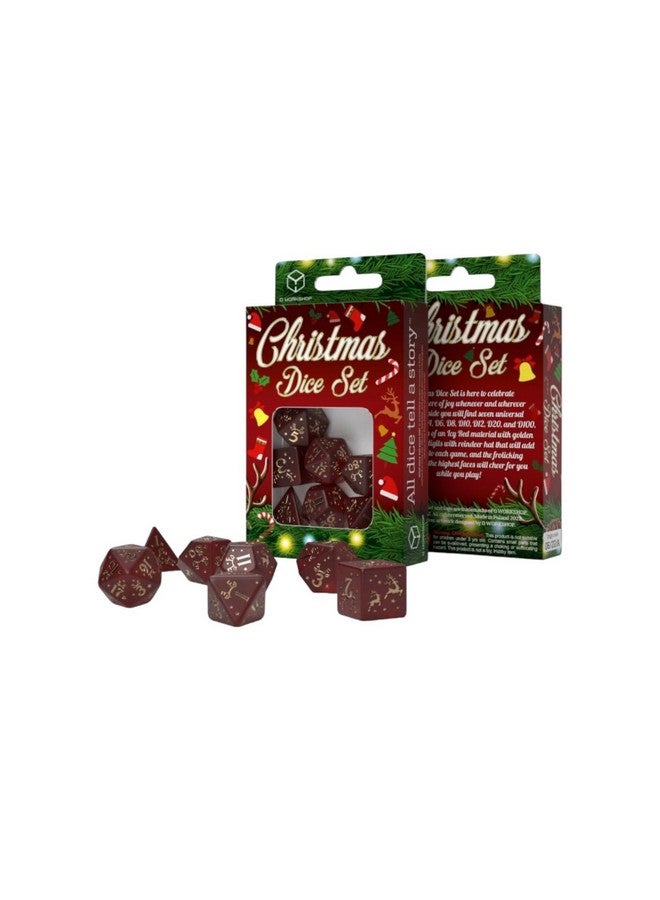 Q WORKSHOP Christmas Dice Set - Image 1