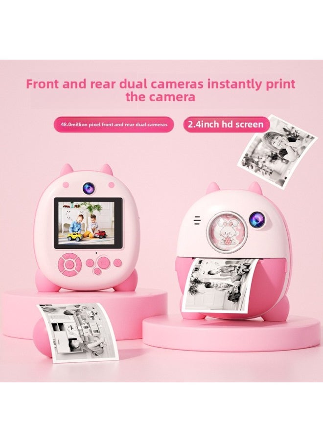 Generic Explosions Of The Clapper Print Camera Private Model HD Camera Video Before And After Double Camera Instant Print Children's Camera-Color:Children's Camera 16g Card  - Image 4
