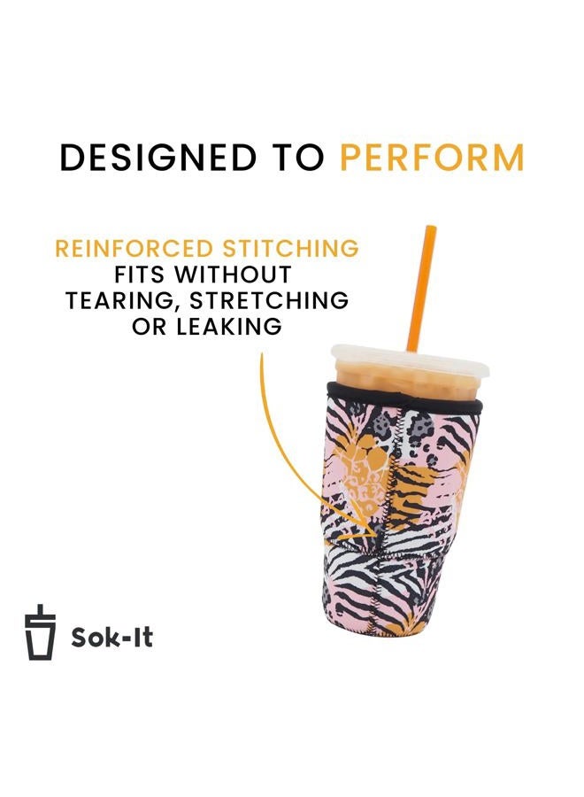 Sok It Java Sok NHL Iced Coffee & Cold Soda Insulated Neoprene Cup Sleeve (Calgary-Flames, Medium: 22-28oz) - Image 3