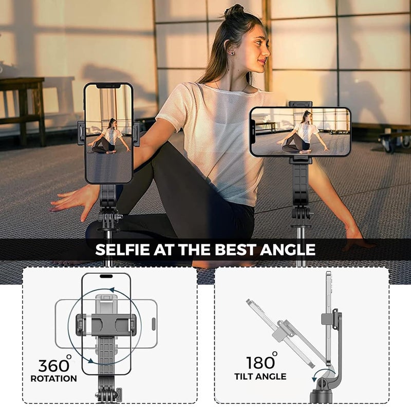 WeCool S6 Reinforced Bluetooth Selfie Stick with Tripod Stand, 45inc/ 130cm Long Selfie Stick with 6-Section Stable Base, Detachable Mobile Holder, Compatible with Mobile/GoPro for Video & Photoshoot - Image 3