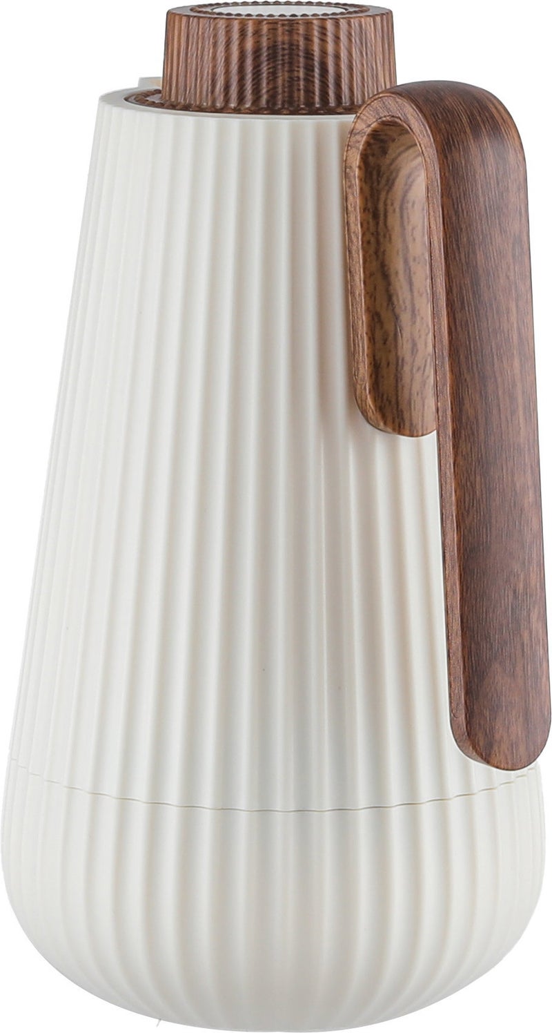 Glory Sumo Thermos, 1 liter, wooden handle, glass interior, pusher - wooden beige - Image 4