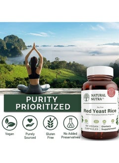 Natural Nutra Red Yeast Rice Extract, Cardiovascular Support, Citrinin Free, Gluten Free Supplements, 600 mg 60 Capsules (3 Pack)  - Image 4