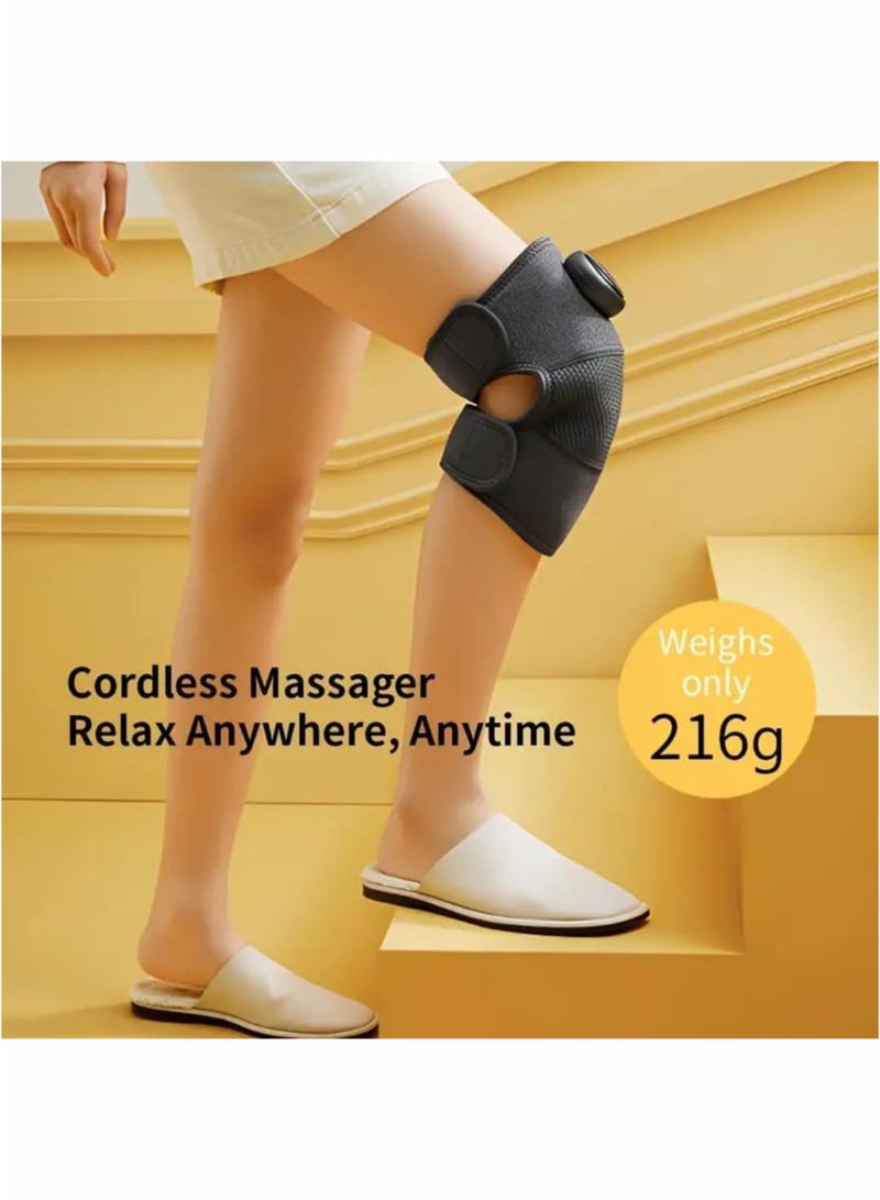 R.VIHAN Electric Rechargeable Heat Massager for Knees, Legs, Elbows, and Shoulders with Adjustable Heat Settings and 3 Vibration Modes for Deep Tissue Massage, Pain Relief, Relaxation, and Joint Comfort Multi-Purpose Adjustable Cordless Portable and Lightweight On-the-Go Wrap-Design Relief Massager Safe and Easy to Use, Gifts for Women Men Mom Dad - Image 5