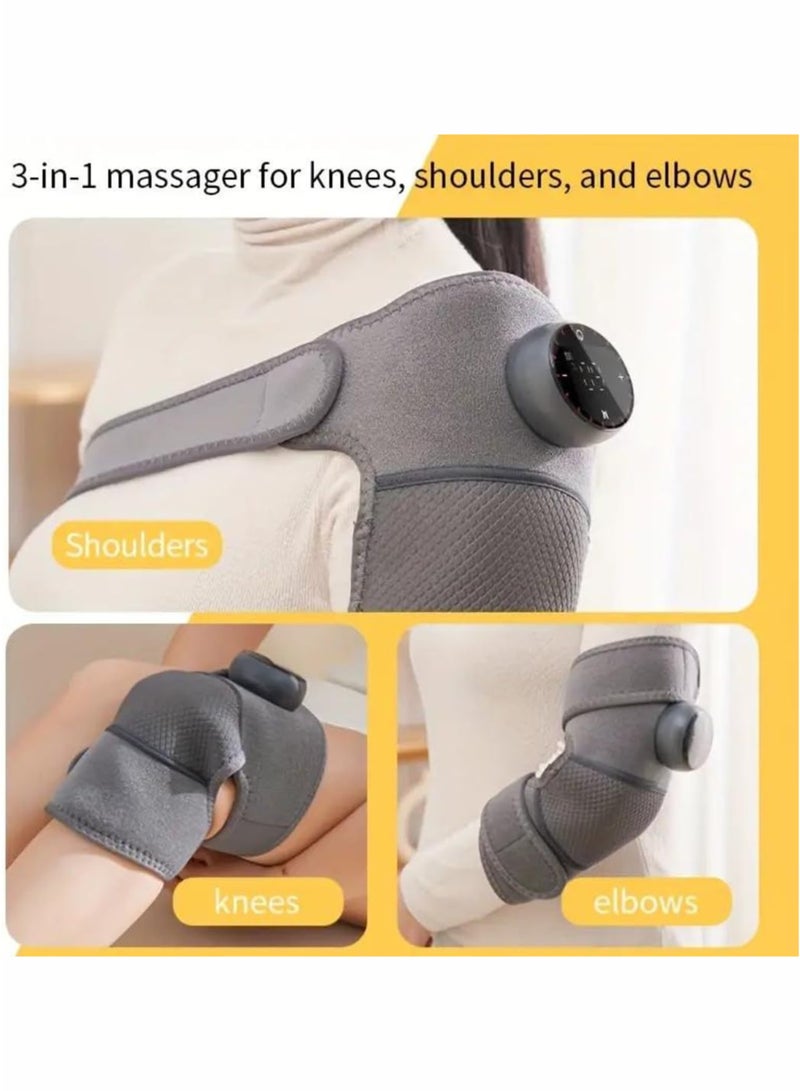 R.VIHAN Electric Rechargeable Heat Massager for Knees, Legs, Elbows, and Shoulders with Adjustable Heat Settings and 3 Vibration Modes for Deep Tissue Massage, Pain Relief, Relaxation, and Joint Comfort Multi-Purpose Adjustable Cordless Portable and Lightweight On-the-Go Wrap-Design Relief Massager Safe and Easy to Use, Gifts for Women Men Mom Dad - Image 2