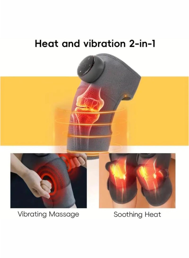 R.VIHAN Electric Rechargeable Heat Massager for Knees, Legs, Elbows, and Shoulders with Adjustable Heat Settings and 3 Vibration Modes for Deep Tissue Massage, Pain Relief, Relaxation, and Joint Comfort Multi-Purpose Adjustable Cordless Portable and Lightweight On-the-Go Wrap-Design Relief Massager Safe and Easy to Use, Gifts for Women Men Mom Dad - Image 3
