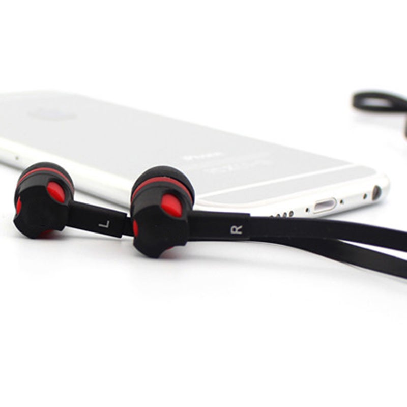 2pcs Stereo In-ear Earphones Headphones Headset With Microphone In-Line Control Noise Isolating Earbuds For Workout Running (Black) - Image 1